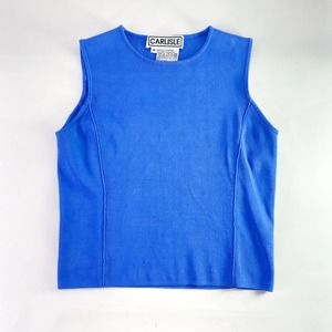 Women's Vintage Carlisle Tank Silk Shirt Blue